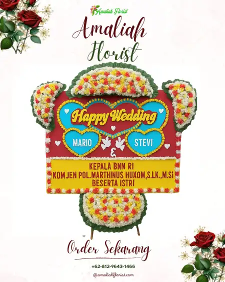 Papan Bunga Pernikahan Kedunggaleng